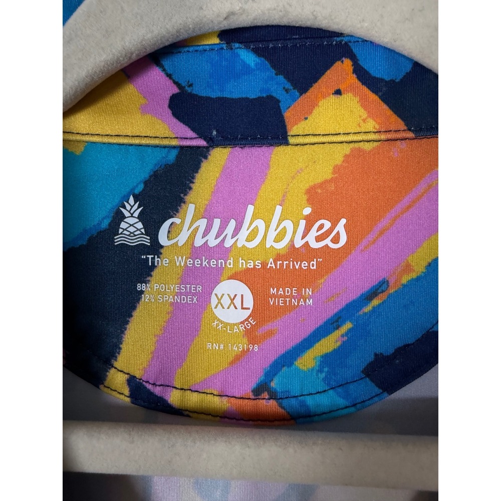 Chubbies Mens Polo Shirt Colorful Print Performance Polo Shirt Short Sleeve - Picture 4 of 9